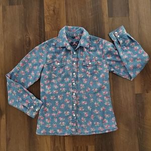 Vanilla Star Floral Button Down Size Small